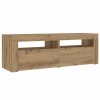 Noční stolky 2 ks s LED osvětlením dub artisan 60 x 35 x 40 cm 3329162