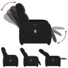 Masážní polohovací křeslo černé textil 4015534