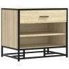 Lavice s botníkem dub sonoma 60x40x53,5 cm kompozit a kovu 849220
