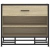 Lavice s botníkem dub sonoma 60x40x53,5 cm kompozit a kovu 849220