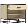 Lavice s botníkem dub sonoma 60x40x53,5 cm kompozit a kovu 849220