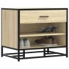 Lavice s botníkem dub sonoma 60x40x53,5 cm kompozit a kovu 849220