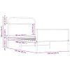 Rám postele bez matrace 100x200 cm dub sonoma kompozitní dřevo 4100441