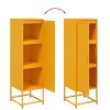 Skříň highboard hořčicově žlutá 36 x 39 x 123 cm ocel 846527