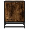 Noční stolky 2 ks kouřový dub 40x31x50cm kompozitní dřevo a kov 848714