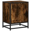 Noční stolky 2 ks kouřový dub 40x31x50cm kompozitní dřevo a kov 848714