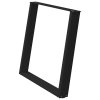 Nohy k jídelnímu stolu ve tvaru U, 2 ks, černé, 90 x (72-73) cm, ocel 4012800
