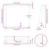 Nohy k jídelnímu stolu ve tvaru U, 2 ks, černé, 90 x (72-73) cm, ocel 4012800