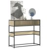Konzolový stolek dub sonoma 90x35x80 cm kompozitní dřevo 849170
