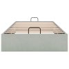 Osmanský rám postele bez matrace světle šedá 90x200 cm samet 3310937