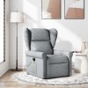 Masážní polohovací křeslo světle šedé textil 4015666
