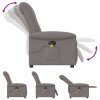 Elektrické masážní polohovací křeslo taupe textil 3303251