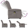 Elektrické zvedací masážní polohovací křeslo taupe textil 3303291