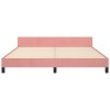 Rám postele s čelem růžový 180x200 cm samet 3125957