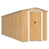 Zahradní kůlna světle hnědá 192x606x223 cm pozinkovaná ocel 3147476