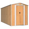 Zahradní kůlna světle hnědá 192x440x223 cm pozinkovaná ocel 3147474