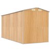 Zahradní kůlna světle hnědá 192x440x223 cm pozinkovaná ocel 3147474