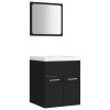 Set koupelnového nábytku černý dřevotříska 3070857