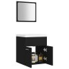 Set koupelnového nábytku černý dřevotříska 3070857