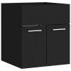 Set koupelnového nábytku černý dřevotříska 3070857