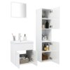 Set koupelnového nábytku bílý s vysokým leskem dřevotříska 3070952