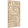 Zahradní nástěnná dekorace 105 x 55 cm cortenová ocel Ulita 824476