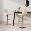 Barové židle 2 ks krémové textil 333947