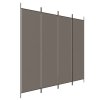 vidaXL 4dílný paraván antracitový 200x220 cm textil 350200