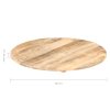 Stolní deska masivní mangovníkové dřevo kulatá 15–16 mm 60 cm 286001