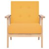 Křeslo žluté textil 244657