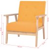 Křeslo žluté textil 244657
