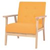 Křeslo žluté textil 244657