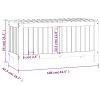 Zahradní úložný box bílý 108 x 42,5 x 54 cm masivní borovice 823830