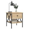 Noční stolky 2 ks dub sonoma 40 x 42 x 45 cm kompozitní dřevo 825956
