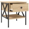 Noční stolky 2 ks dub sonoma 40 x 42 x 45 cm kompozitní dřevo 825956