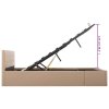 Rám postele s úložným prostorem cappuccino umělá kůže 160x200cm 285532