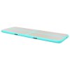 Nafukovací cvičební podložka s pumpou 300x100x10 cm PVC zelená 91914