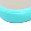 Nafukovací cvičební podložka s pumpou 300x100x10 cm PVC zelená 91914