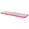 Nafukovací cvičební podložka s pumpou 600x100x10 cm PVC růžová 91921