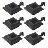 Zahradní solární lampy 6 ks LED čtvercové 12 cm černé 44468