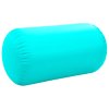 Nafukovací cvičební válec s pumpou 120 x 75 cm PVC zelený 92716