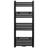 Černý žebříkový radiátor na ručníky rovný ústřední topení 500x1160 mm 141907