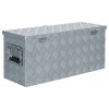 Hliníkový box 76,5 x 26,5 x 33 cm stříbrný 142938