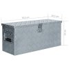 Hliníkový box 76,5 x 26,5 x 33 cm stříbrný 142938