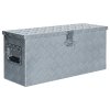 Hliníkový box 76,5 x 26,5 x 33 cm stříbrný 142938
