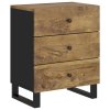 Noční stolek 50x33x62 cm masivní mangovník a kompozitní dřevo 350663