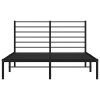 Kovový rám postele s čelem černý 120 x 190 cm 352316