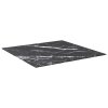 Stolní deska černá 70x70 cm 6 mm tvrzené sklo mramorový design 322272