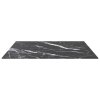 Stolní deska černá 70x70 cm 6 mm tvrzené sklo mramorový design 322272