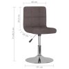 Otočné jídelní židle 2 ks taupe textil 334218